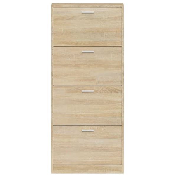 vidaXL Skoskap eik 59x17x150 cm konstruert tre