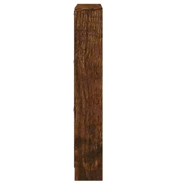 vidaXL Skoskap røkt eik 59x17x108 cm konstruert tre