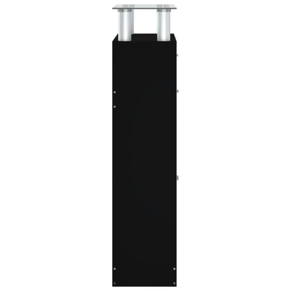 vidaXL Skoskåp svart 63x24x104 cm konstruerat trä