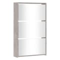 Pikkukuva 3 / 11: vidaXL Kenkäkaappi peilillä 3-kerroksinen betoninharmaa 63x17x102,5 cm