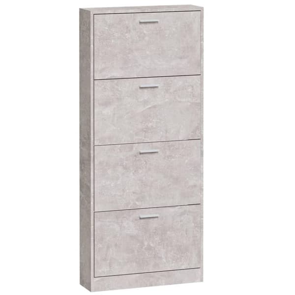 vidaXL skoskab 59x17x150 cm konstrueret træ betongrå