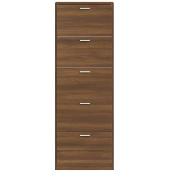 vidaXL Kenkäkaappi ruskea tammi 59x17x169 cm tekninen puu