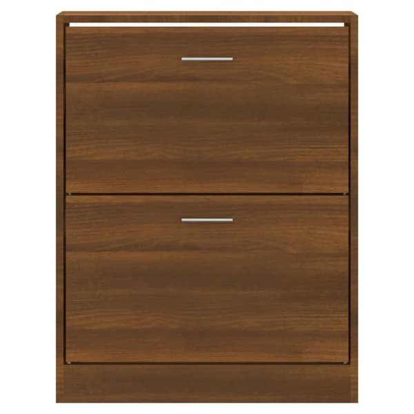 vidaXL skoskab 63x24x81 cm konstrueret træ brun egetræ
