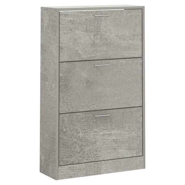 vidaXL skoskab 63x24x103 cm konstrueret træ betongrå