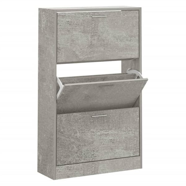 vidaXL skoskab 63x24x103 cm konstrueret træ betongrå