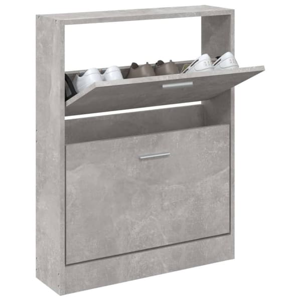 vidaXL skoreol 59x17x81 cm konstrueret træ betongrå