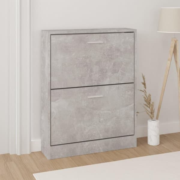 vidaXL skoreol 59x17x81 cm konstrueret træ betongrå