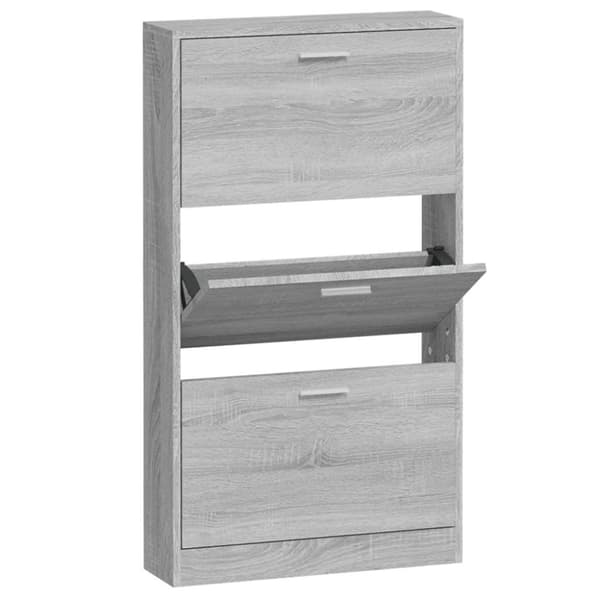 vidaXL skoskab 59x17x108 cm konstrueret træ grå sonoma-eg
