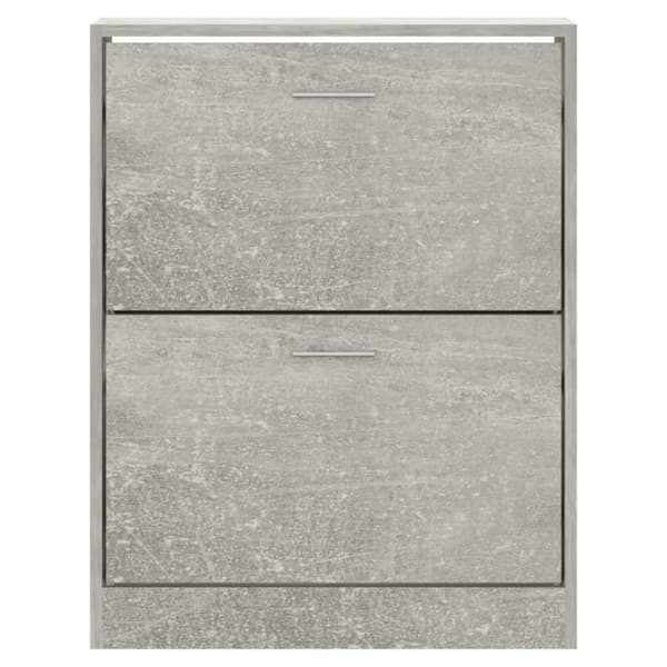 vidaXL Kenkäkaappi betoninharmaa 63x24x81 cm tekninen puu