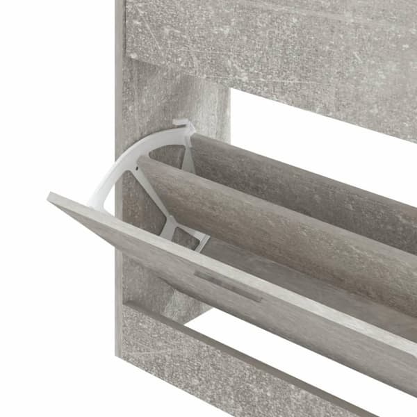 vidaXL Kenkäkaappi betoninharmaa 63x24x81 cm tekninen puu