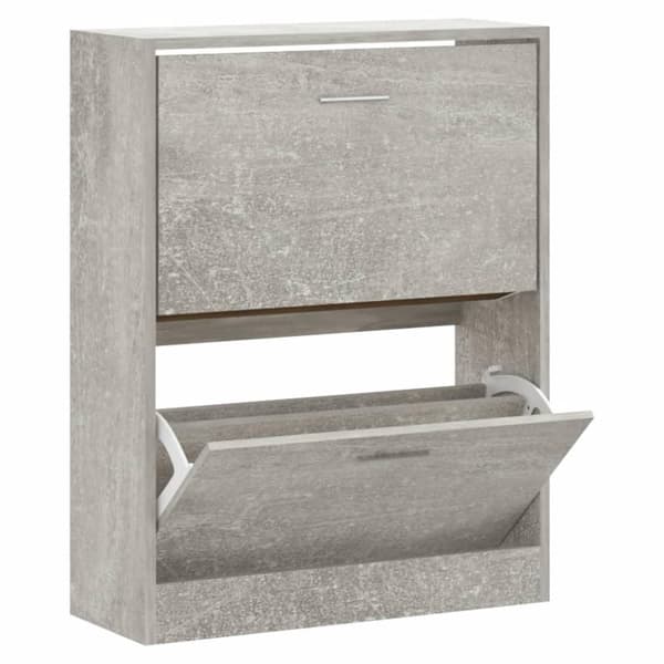 vidaXL skoskab 63x24x81 cm konstrueret træ betongrå