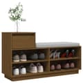 Pikkukuva 4 / 11: vidaXL Kenkäkaappi hunajanruskea 110x34x61 cm täysi mänty