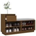 Pikkukuva 5 / 11: vidaXL Kenkäkaappi hunajanruskea 110x34x61 cm täysi mänty