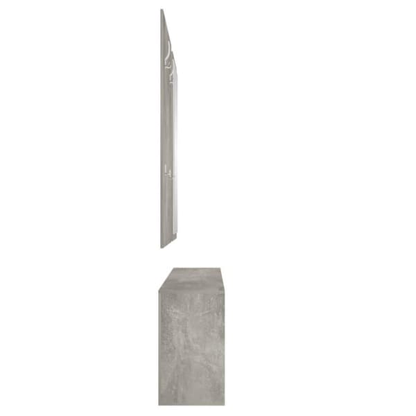 vidaXL 3-in-1 Kenkäkaappisarja betoninharmaa tekninen puu