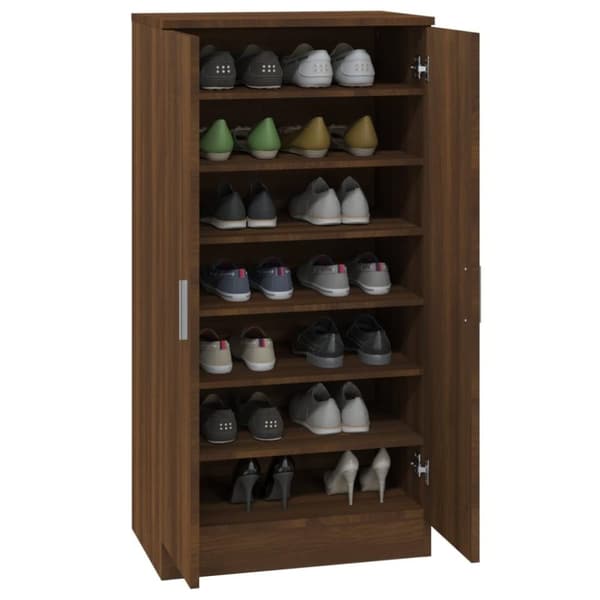 vidaXL Kenkäkaappi ruskea tammi 55x35x108 cm tekninen puu