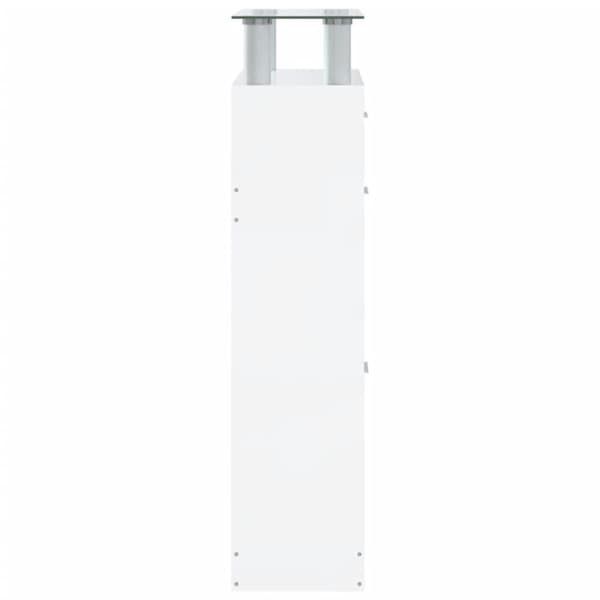 vidaXL skoreol 63x24x104 cm konstrueret træ hvid højglans
