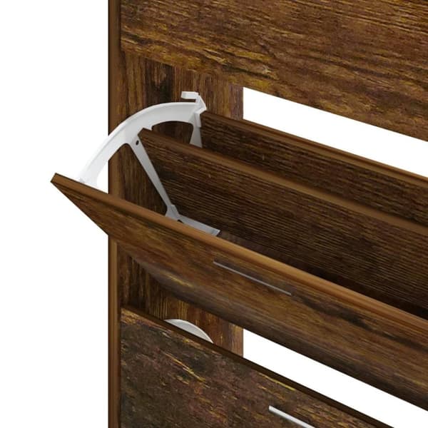 vidaXL skoskab 63x24x103 cm konstrueret træ røget egetræsfarve