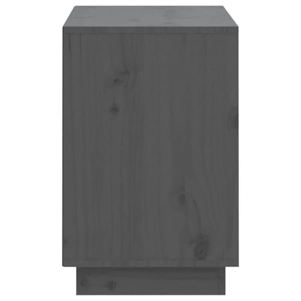 vidaXL skoreol 110x34x52 cm massivt fyrretræ grå