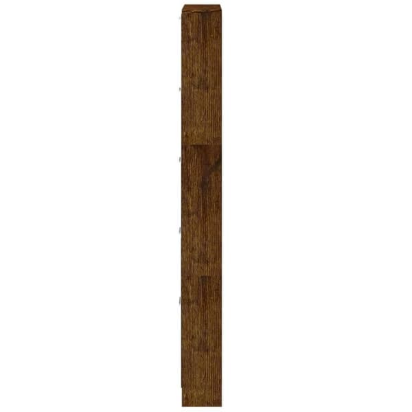 vidaXL Kenkäkaappi savutammi 59x17x169 cm tekninen puu