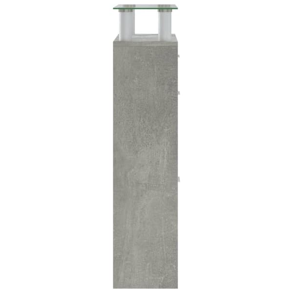 vidaXL Kenkäkaappi betoninharmaa 63x24x104 cm tekninen puu