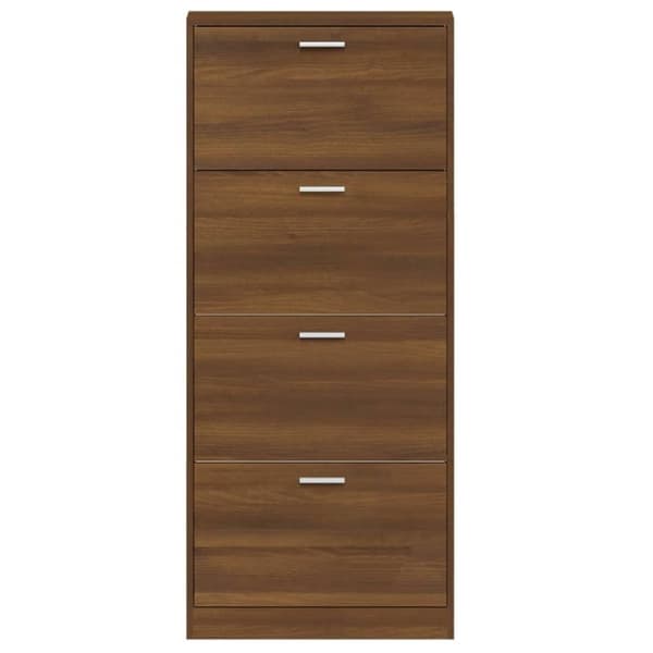 vidaXL skoskab 59x17x150 cm konstrueret træ brun egetræsfarve