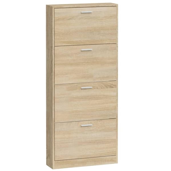 vidaXL Kenkäkaappi tammi 59x17x150 cm tekninen puu