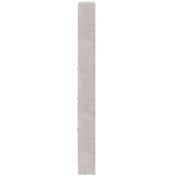 vidaXL Kenkäkaappi betoninharmaa 59x17x169 cm tekninen puu