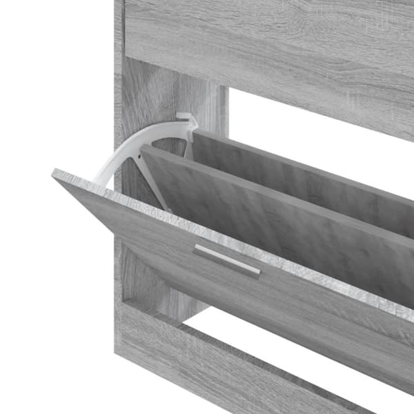 vidaXL Kenkäkaappi harmaa Sonoma 63x24x81 cm tekninen puu