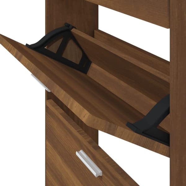 vidaXL skoreol 59x17x108 cm konstrueret træ brun egetræsfarve