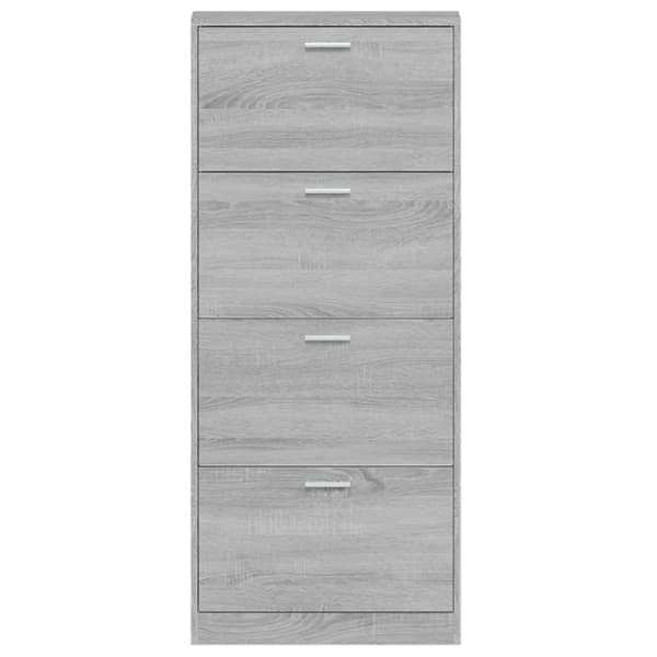 vidaXL Kenkäkaappi harmaa Sonoma 59x17x150 cm tekninen puu