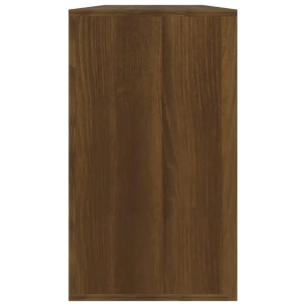 vidaXL skobænk 80x24x45 cm konstrueret træ brun egetræsfarve