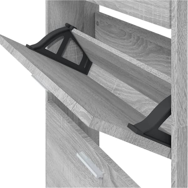 vidaXL skoskab 59x17x169 cm konstrueret træ grå sonoma-eg