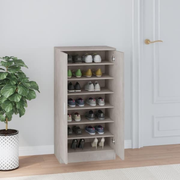 vidaXL skoreol 55x35x108 cm konstrueret træ betongrå