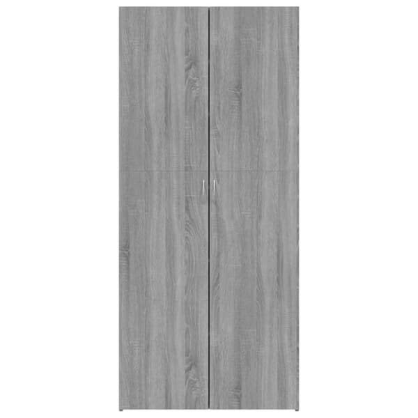 vidaXL Kenkäkaappi harmaa Sonoma 80x35,5x180 cm tekninen puu