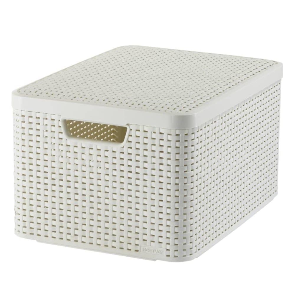 Curver Förvaringslåda med lock Style L 30L gräddvit
