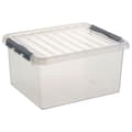 Miniatyrbillede 1 af 2: Sunware Q-Line Opbevaringsboks 36L Transparent/Grå