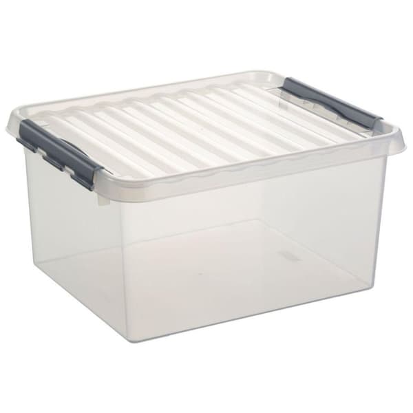 Sunware Q-Line Opbevaringsboks 36L Transparent/Grå