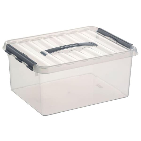 Sunware Q-Line Opbevaringsboks 15L Transparent/Grå