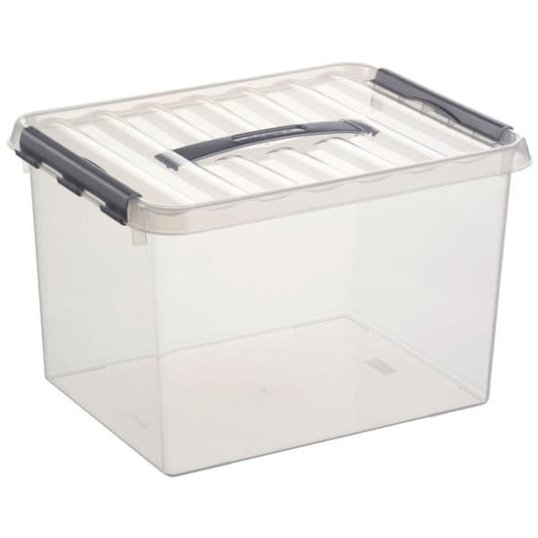 Sunware Q-Line Opbevaringsboks 22L Transparent/Grå