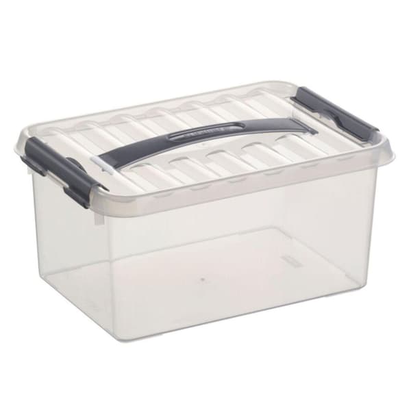 Sunware Q-Line Storage Box 6L läpinäkyvä/harmaa