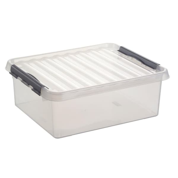 Sunware Q-Line Opbevaringsboks 25l Transparent/Grå