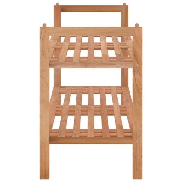 vidaXL skoreol 69x27x41 cm massivt træ valnød