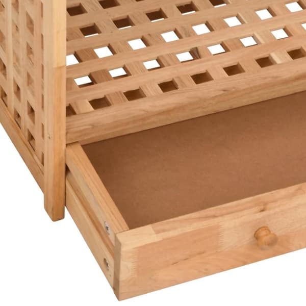 vidaXL Kenkätelineet laatikolla 70x27x81 cm täysi pähkinäpuu