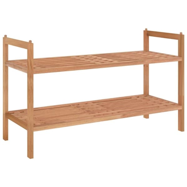 vidaXL Skohylla 69x27x41 cm massivt valnötsträ