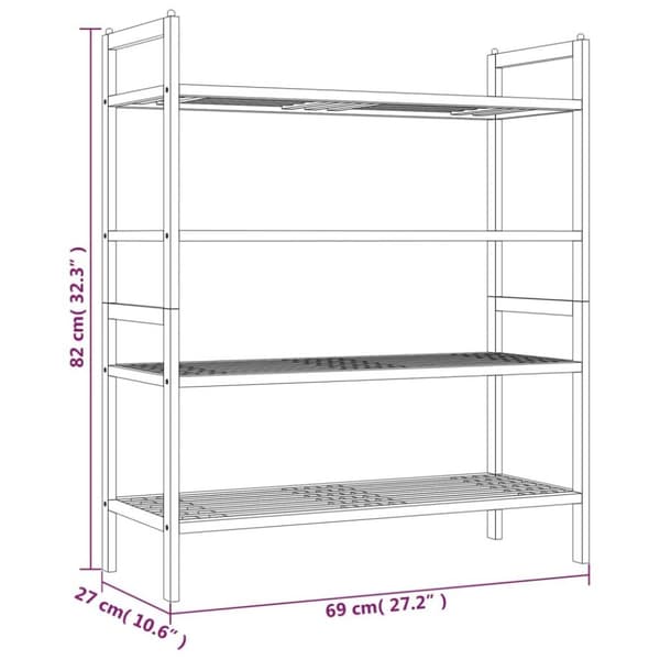 vidaXL skoreoler 2 stk. 69x27x41 cm massivt træ valnød