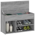 Pikkukuva 3 / 9: vidaXL Kenkäpenkki harmaa Sonoma 80x30x45 cm tekninen puu