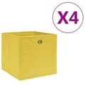 Miniatyrbilde 1 av 5: vidaXL Oppbevaringsbokser 4 stk uvevd stoff 28x28x28 cm gul