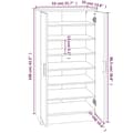 Miniatyrbilde 8 av 11: vidaXL Skoskap svart 55x35x108 cm konstruert tre