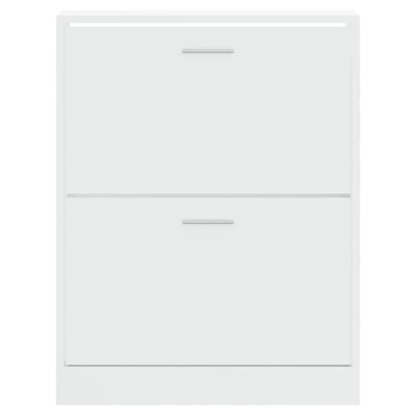 vidaXL skoreol 63x24x81 cm konstrueret træ hvid højglans