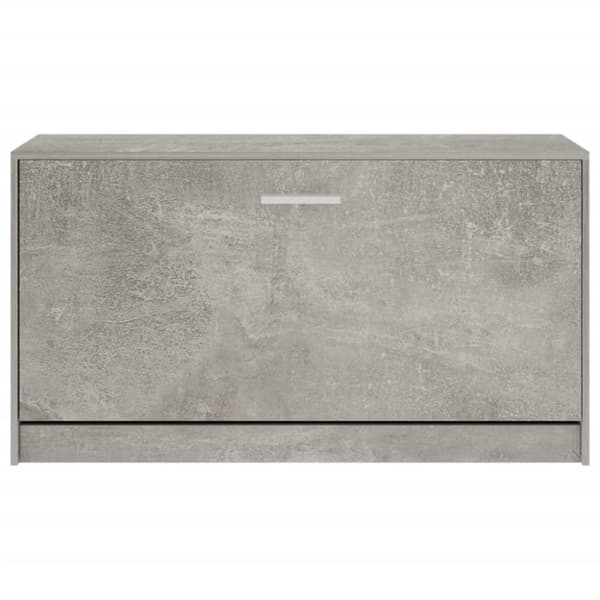 vidaXL skobænk 80x24x45 cm konstrueret træ betongrå